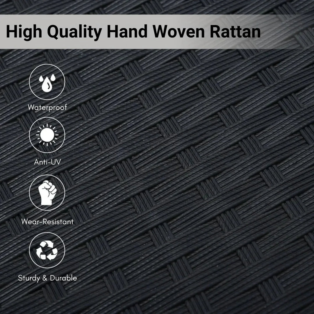 Ebube Outdoor Rattan Wicker Hanging Swing Chair with Cushion