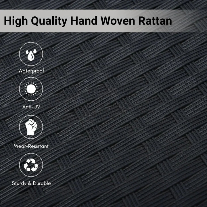 Ebube Outdoor Rattan Wicker Hanging Swing Chair with Cushion