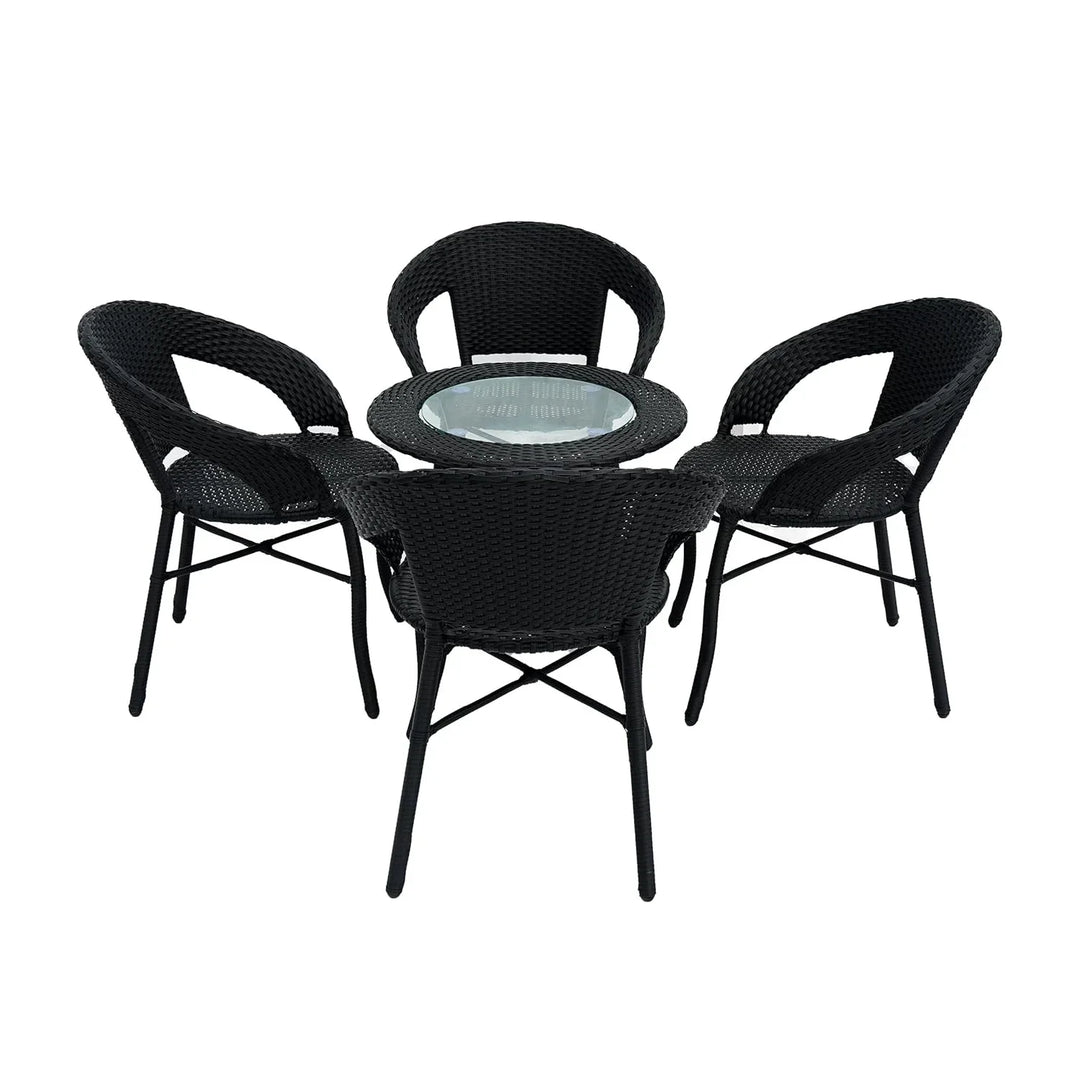 Piper 5-Piece Outdoor Rattan Wicker Patio Bistro Set
