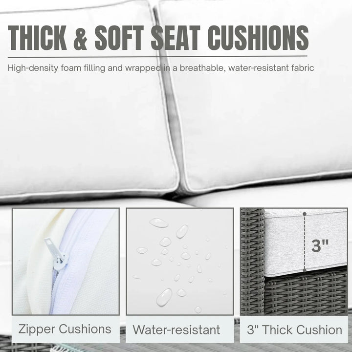 Piper L-Shape Outdoor Wicker Sofa Set