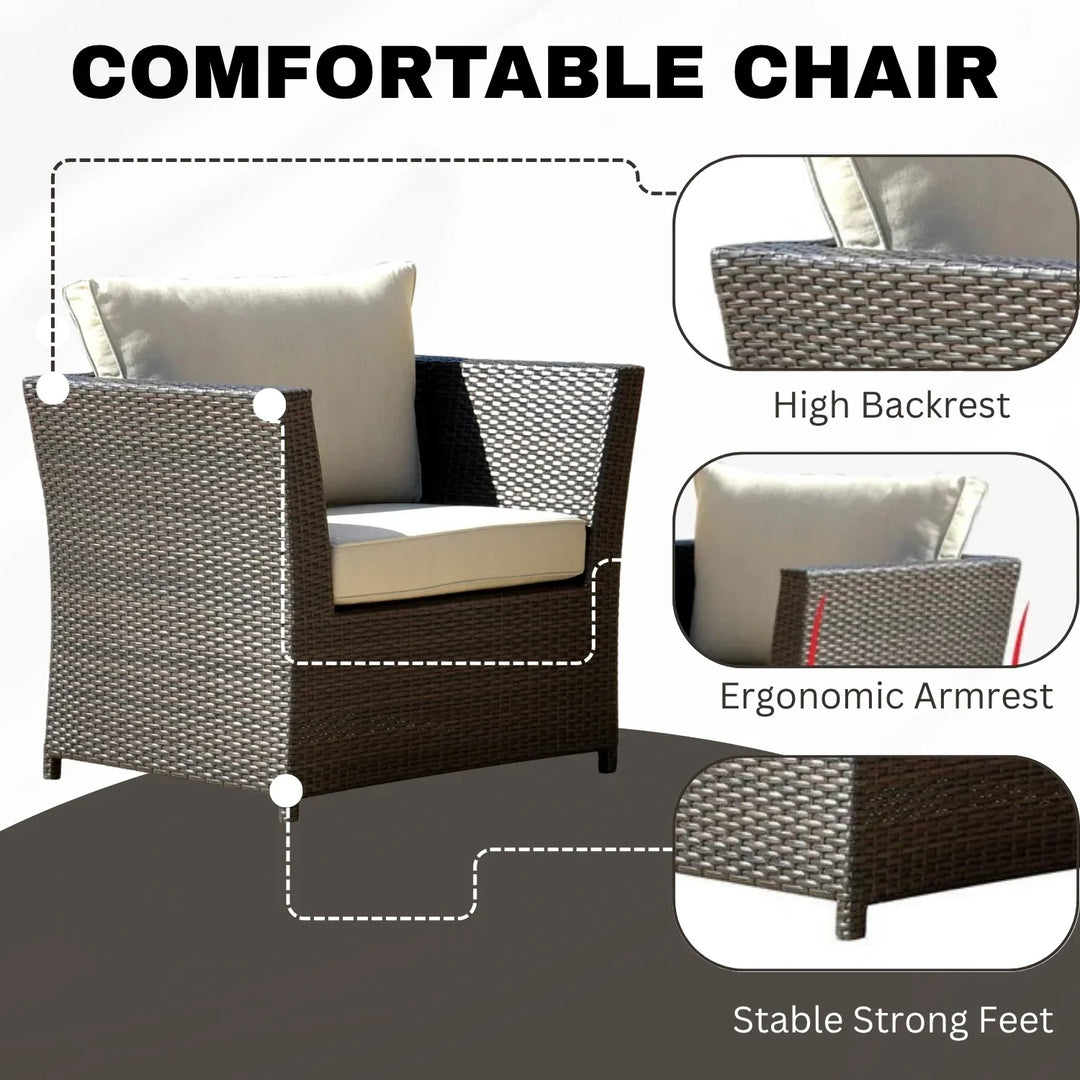 Outdoor Wicker 10 Seater Sectional Sofa Set