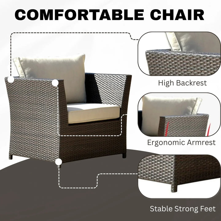 Outdoor Wicker 10 Seater Sectional Sofa Set