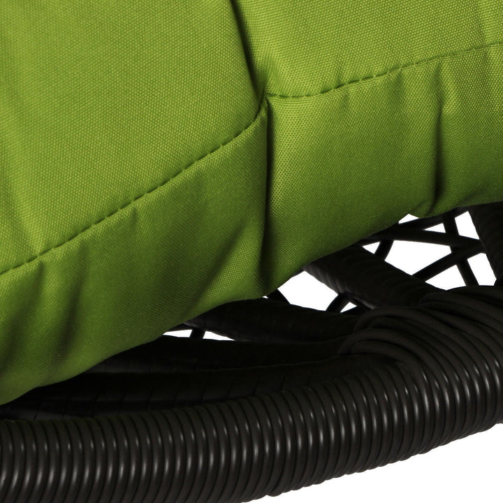 Bartolomeo Single Seater Hanging Swing With Stand For Balcony , Garden Swing (Dark Brown)