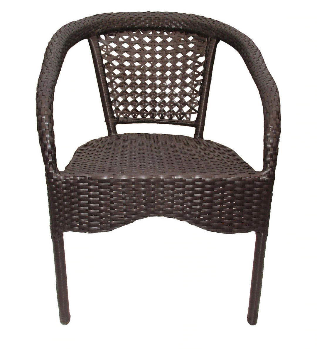 Dona Outdoor Patio Seating Set 4 Chairs and 1 Table Set (Brown)