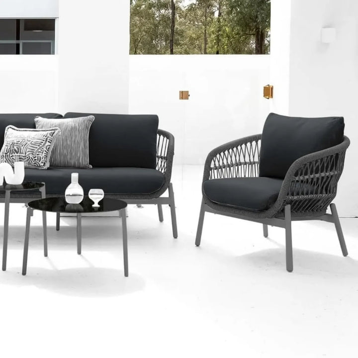 Komal Outdoor 4 Seater Rope Conversation Sofa Set