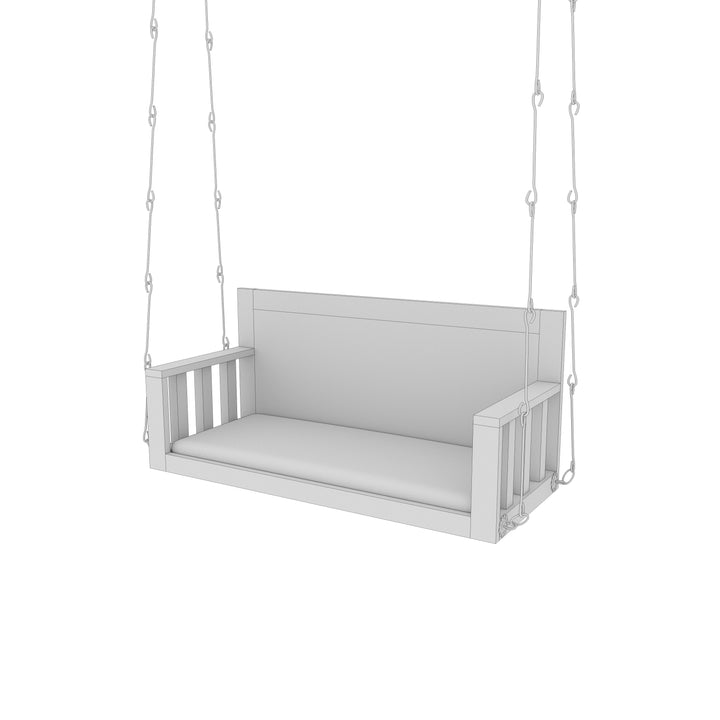 Elina Southern Western Dark Finished Wooden Handmade Swing