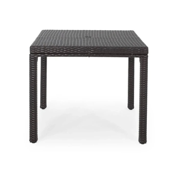 Outdoor Wicker Patio Wicker Coffee Table (Dark Brown)