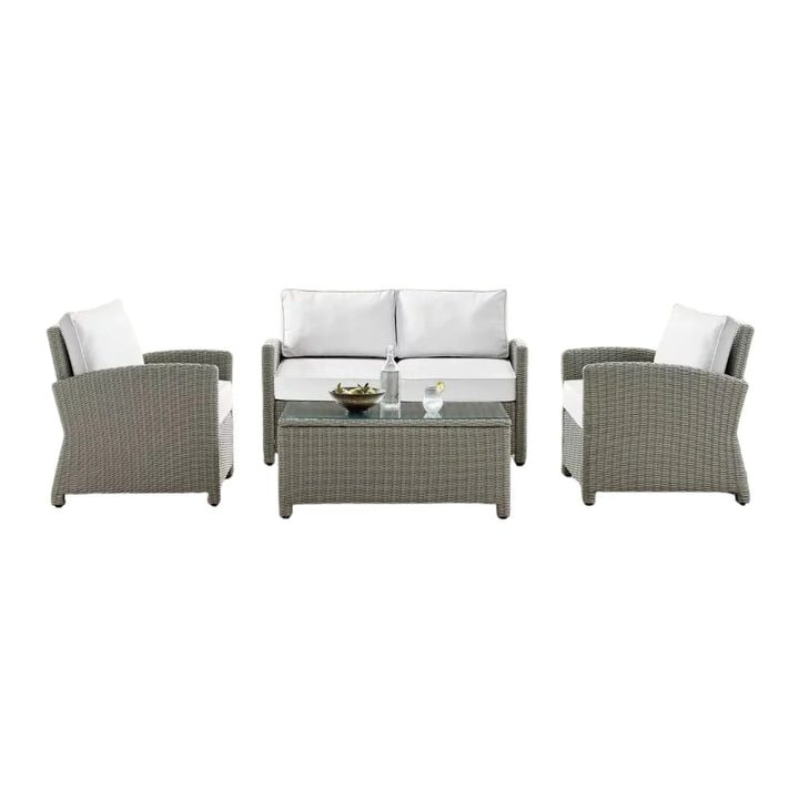 Scarlett 4 Pieces Patio Furniture Set, Outdoor Sectional Sofa