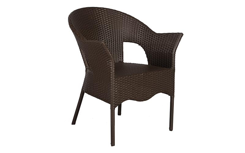 Ace Outdoor Patio Seating Set 4 Chairs and 1 Table Set (Dark Brown)