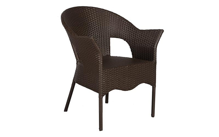 Ace Outdoor Patio Seating Set 4 Chairs and 1 Table Set (Dark Brown)