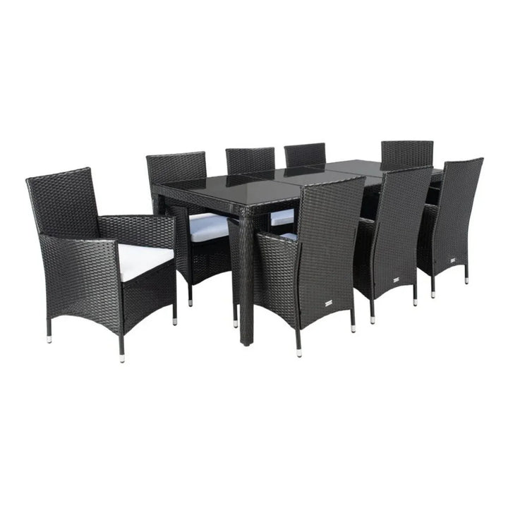 Zinnia 9-Piece Outdoor Rattan Wicker Dinning Table Set