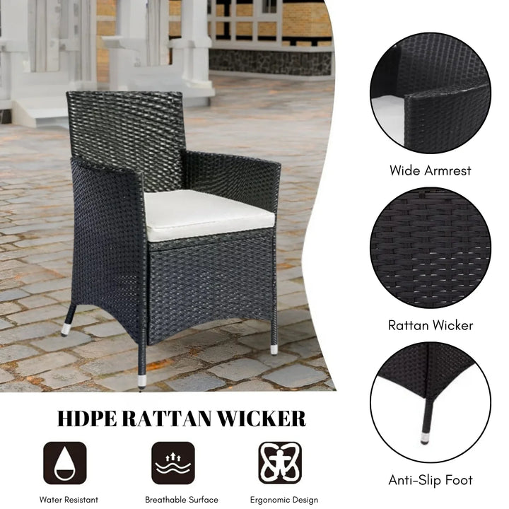 Zahara 7-Piece Outdoor Rattan Wicker Dinning Table Set