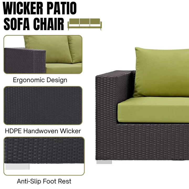 Tamara Outdoor All-Weather Wicker 3-Seater Sofa