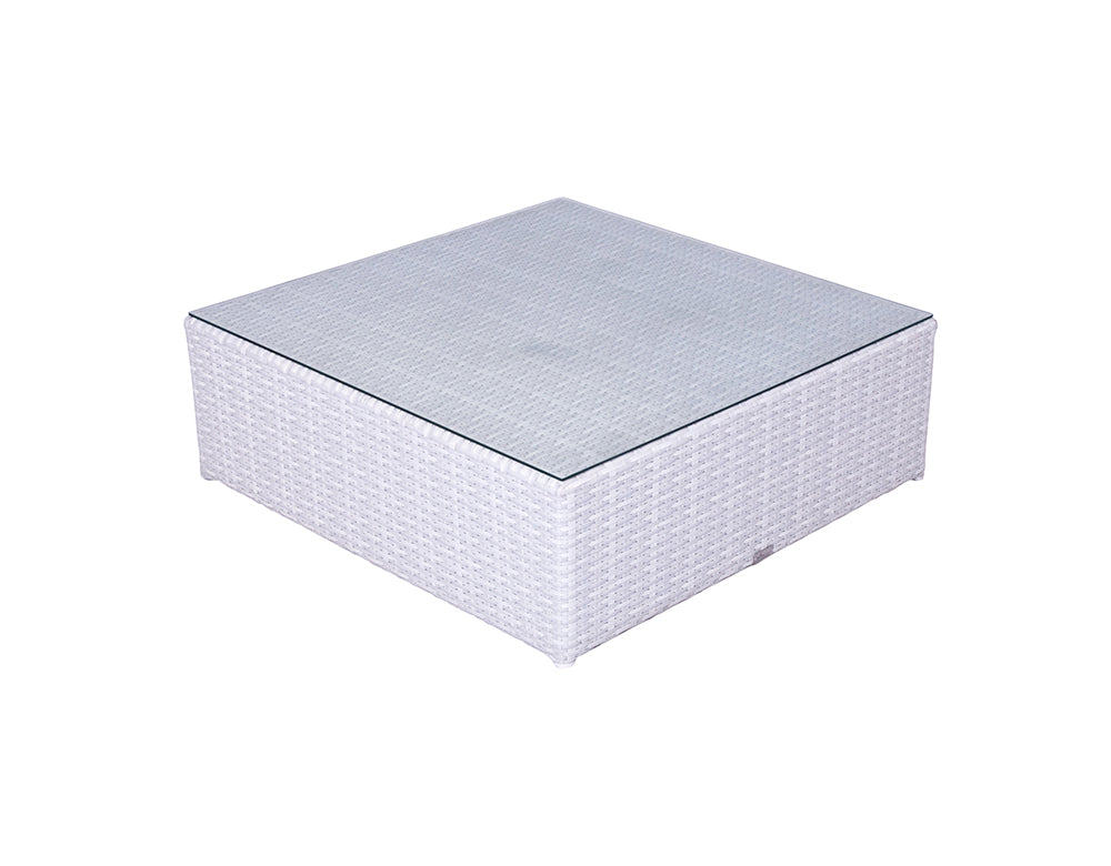 Ferri Outdoor Patio Sofa Set 6 Chairs , 1 Footstool , 1 Side table and 1 Center Table (Off White)