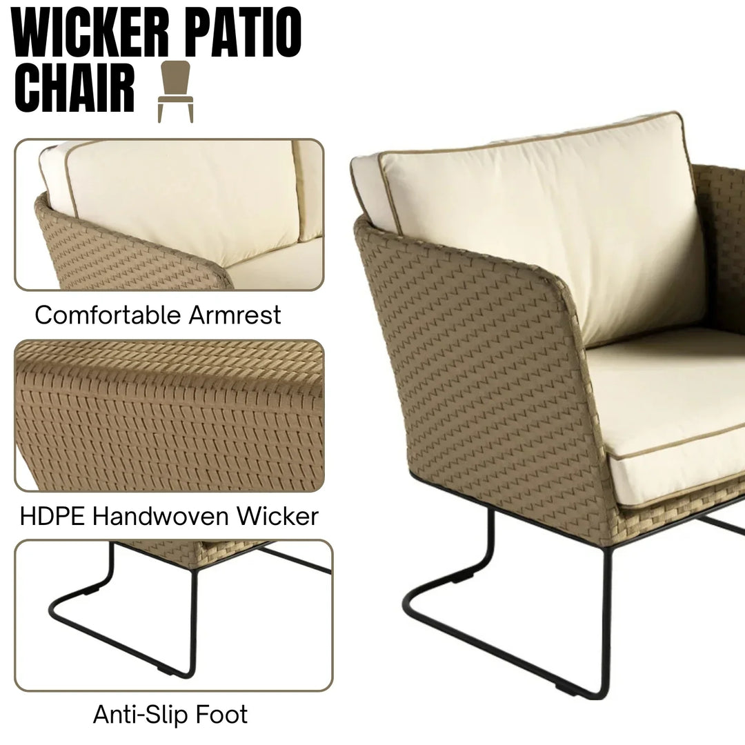 Naomi 5-Piece All Weather Wicker Sofa Set