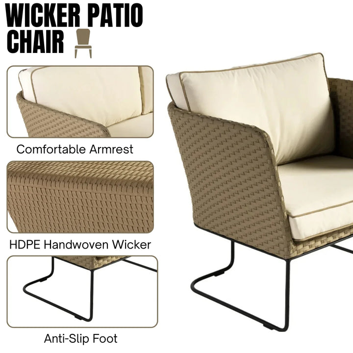 Naomi 5-Piece All Weather Wicker Sofa Set