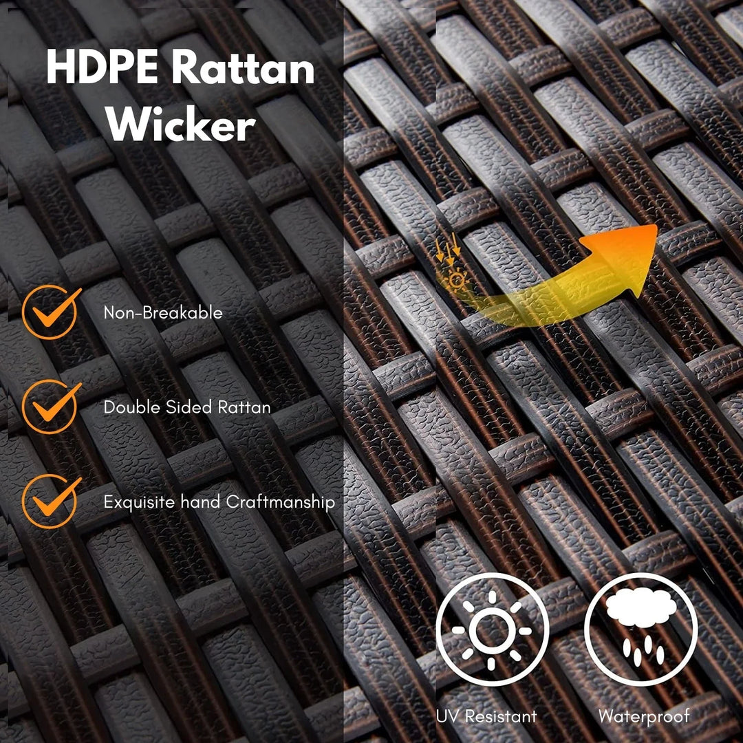 Ojasvi 9-Piece Outdoor Rattan Wicker Square Dining Set