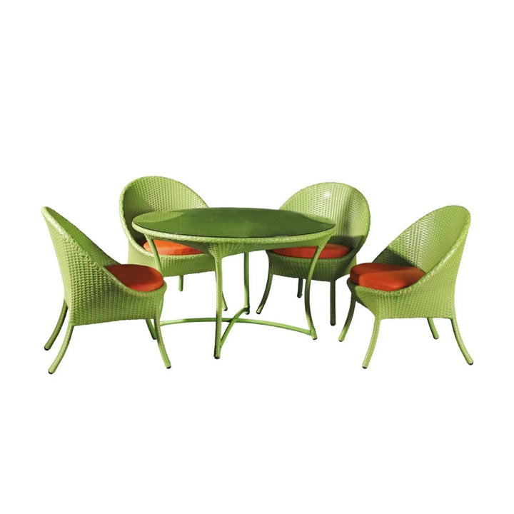 Kiranmayi Outdoor All-Weather Resistant Rattan Wicker 5-Piece Dining Set