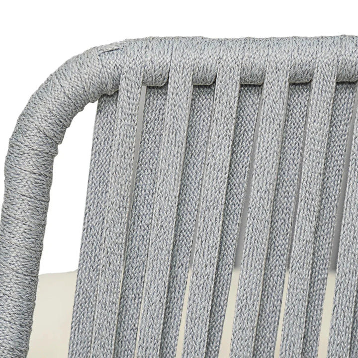 Logema Outdoor Garden Balcony Sofa Set 2 Seater,4 Single Seater With 1 Table Set, Braid & Rope (Grey + Beige)