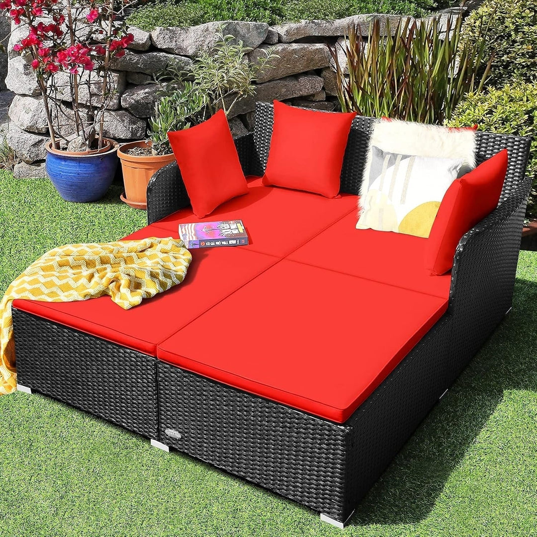 Jacinta Outdoor Patio Double Seater Daybed For Garden, Poolside