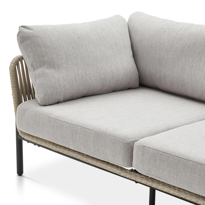 Arturo Outdoor Garden Balcony Sofa Set 3 Seater , 2 Single Seater and 1 Center Table Set Braid & Rope (Beige)