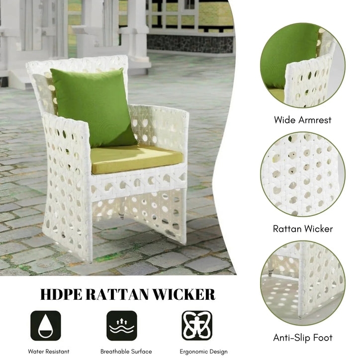 Peyton 7-Piece Outdoor Rattan Wicker Dinning Table Set