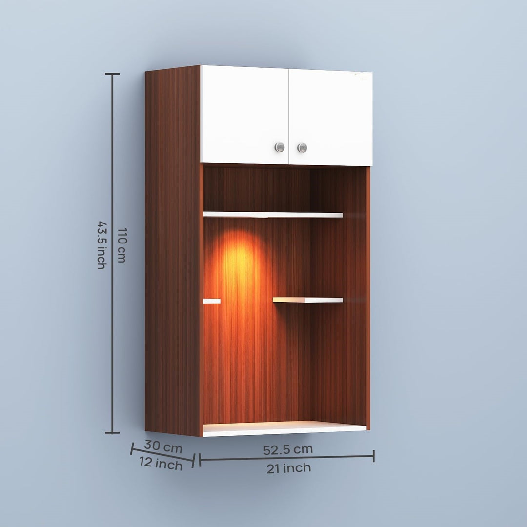 OmkarWood™ Premium Large Engineered Wood Home Temple with Storage