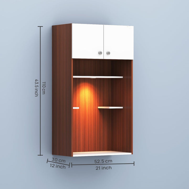 OmkarWood™ Premium Large Engineered Wood Home Temple with Storage