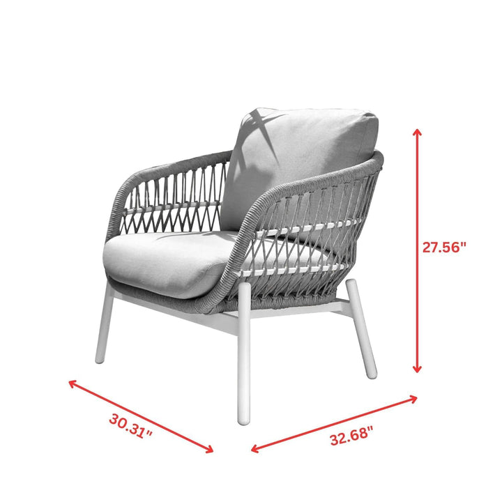 Seibi Outdoor Garden Balcony Sofa Set 2 Seater , 2 Single Seater 2 Center Table Set Braided and Rope