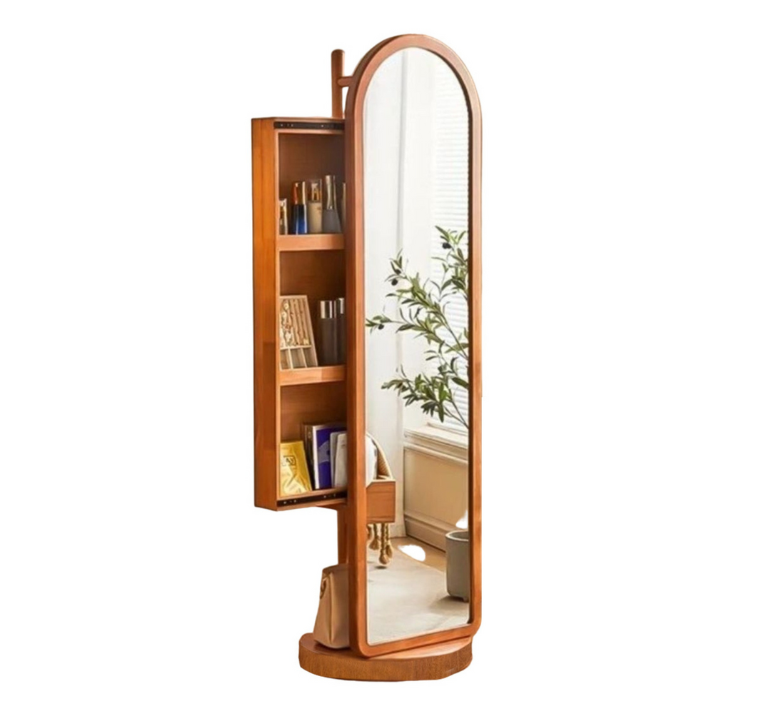 Kavita Wooden Full-Length Mirror With Storage Mirrors