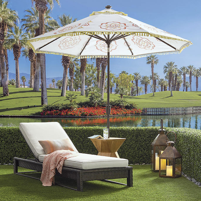 Edris Outdoor Swimming Poolside Lounger (Brown)