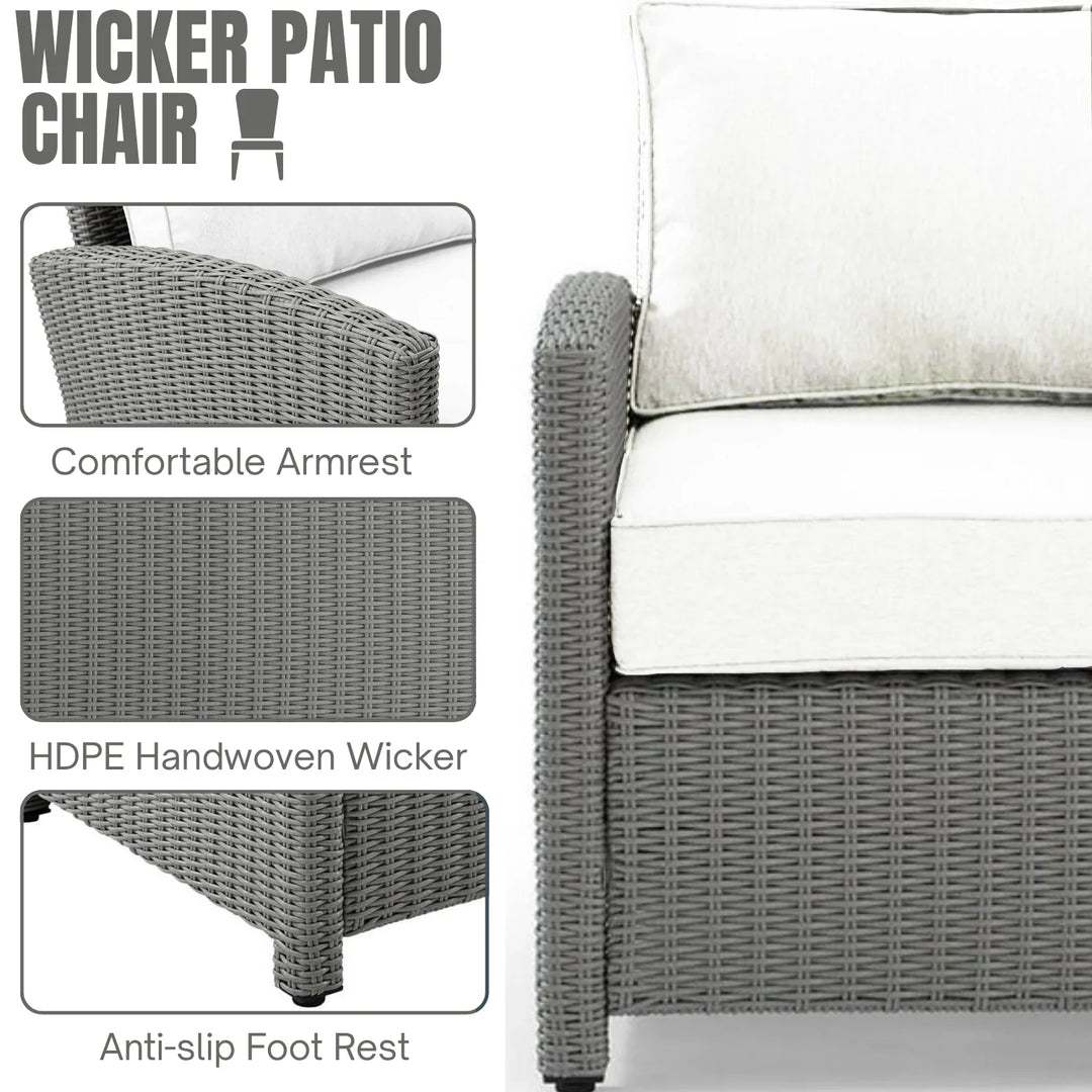 Piper L-Shape Outdoor Wicker Sofa Set