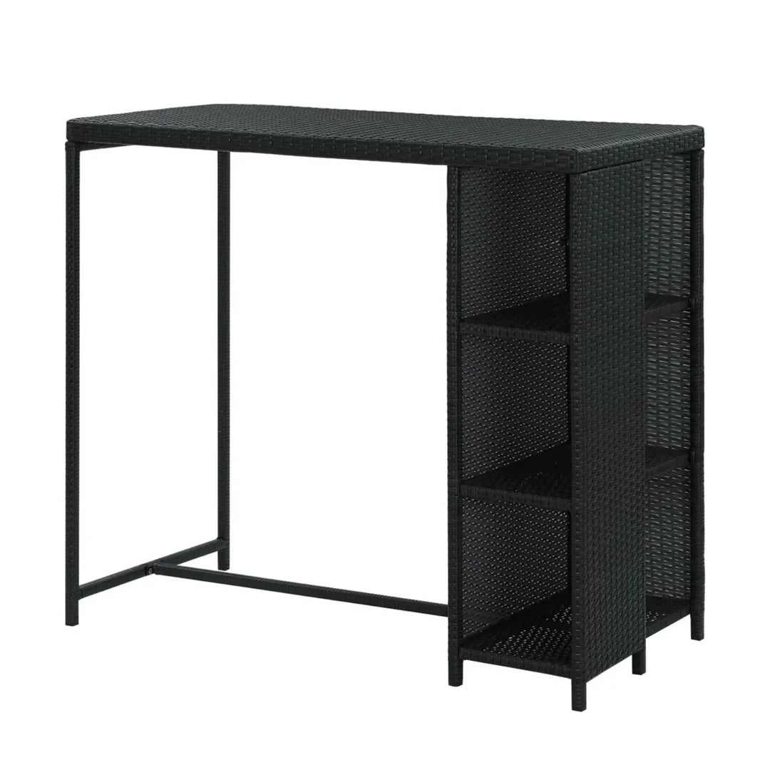 Jacinta Outdoor Rattan Wicker Bar Table with High-Top Design