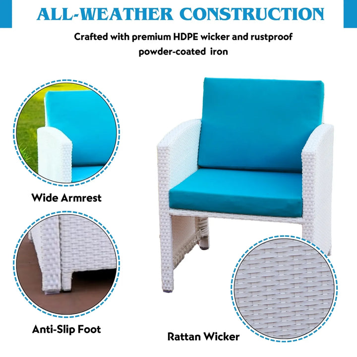 Bhoomika Outdoor 5 Piece Patio Wicker All Weather Sectional Furniture Set