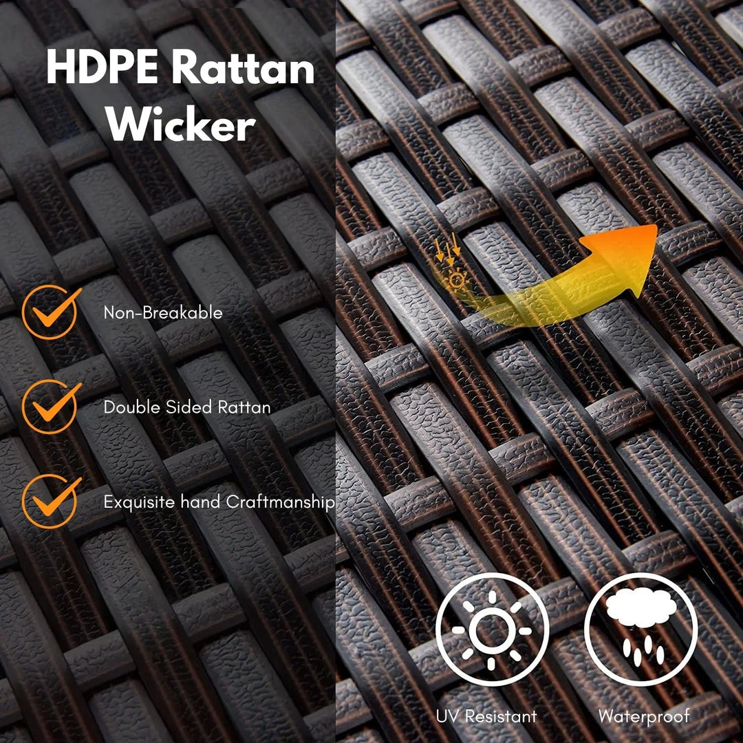 Fawzia Outdoor All-Weather Resistant Rattan Wicker 6-Piece Dining Set