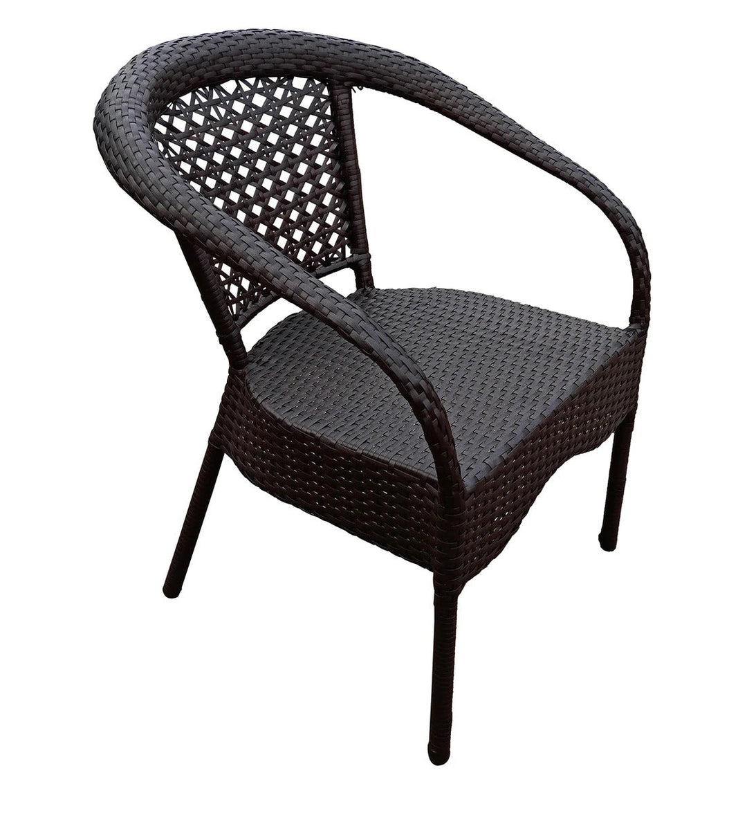 Dona Outdoor Patio Seating Set 4 Chairs and 1 Table Set (Brown)