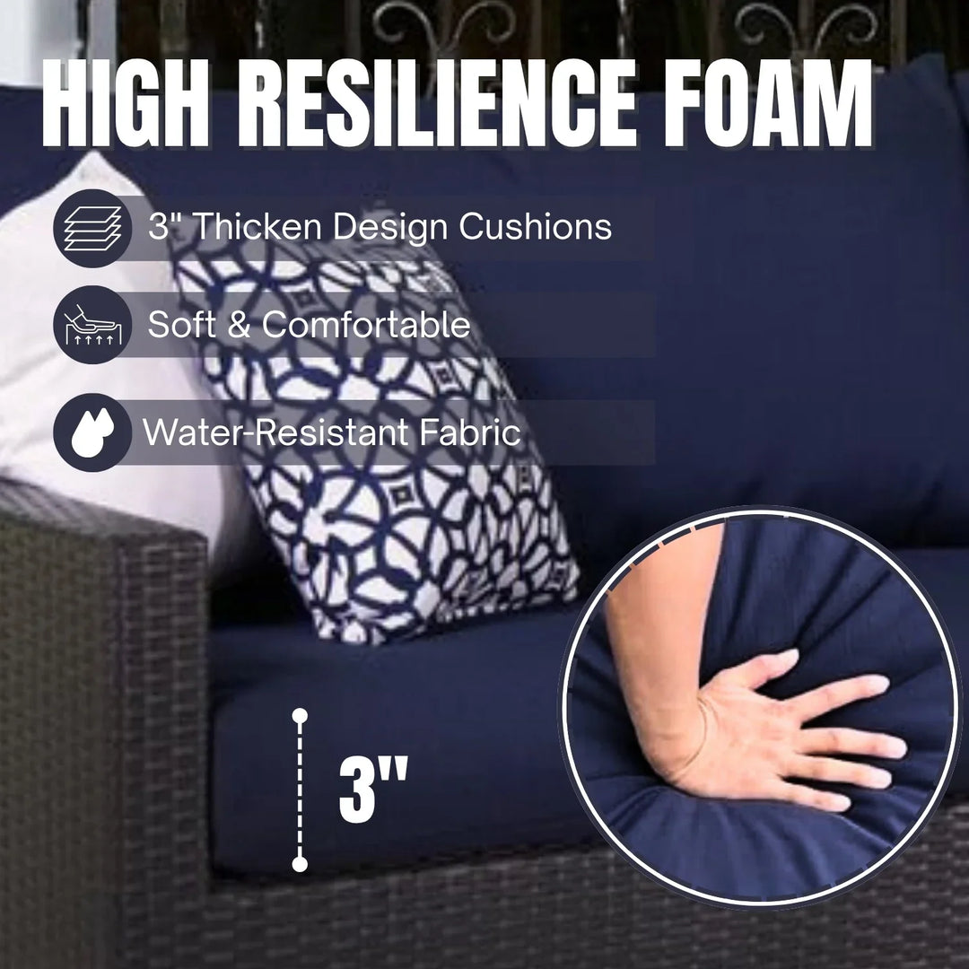 Jaya Outdoor All-Weather Rattan Wicker Three Seater Sofa