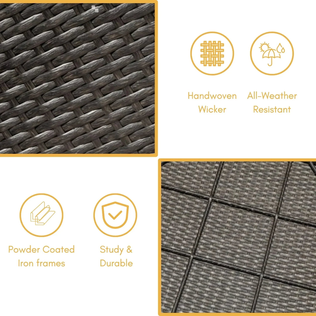 Eshanvi Outdoor All-Weather Rattan Wicker Single Seater Sofa