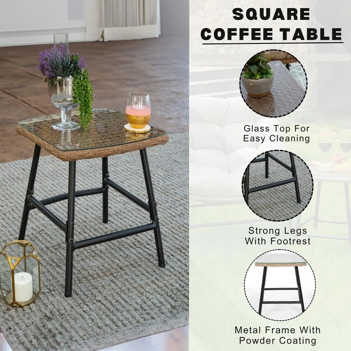 Zhen 3 Piece Garden Outdoor Patio Furniture Set