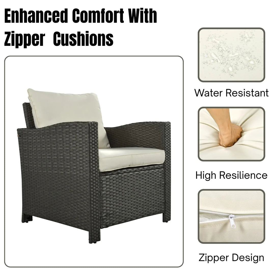 Sofia 5-Piece Outdoor Patio Furniture Set with Dining Table and Chairs