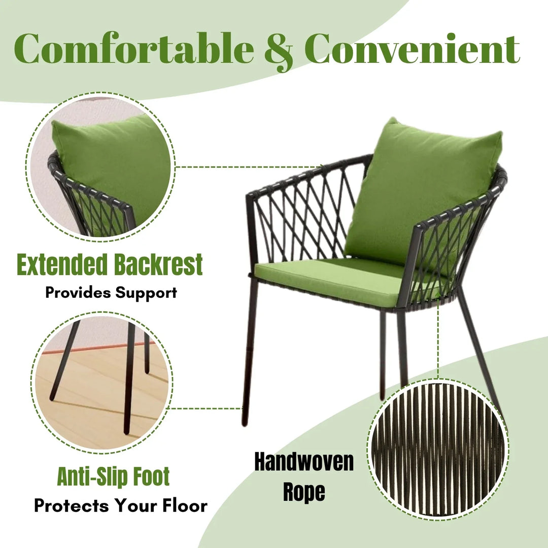 Brinley Outdoor Rope 3- Piece Patio Set