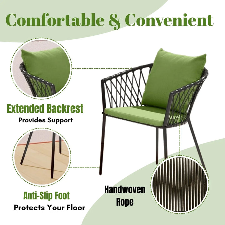 Brinley Outdoor Rope 3- Piece Patio Set