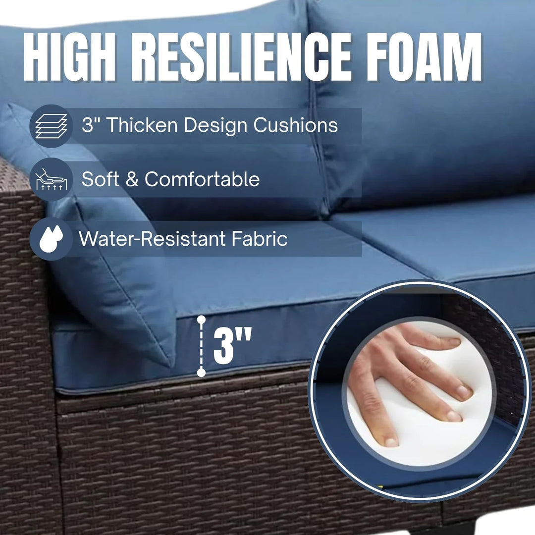 Shui 3-Seater Outdoor Rattan Wicker Patio Sofa