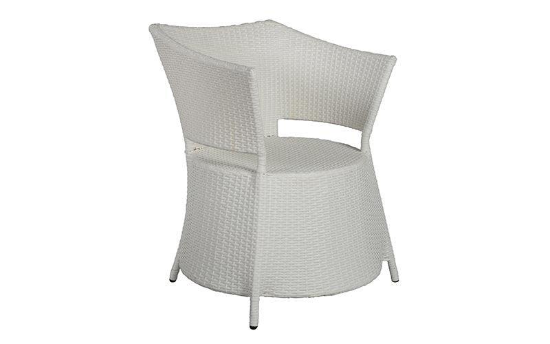 Tubl Outdoor Patio Seating Set 4 Chairs and 1 Table Set (White)
