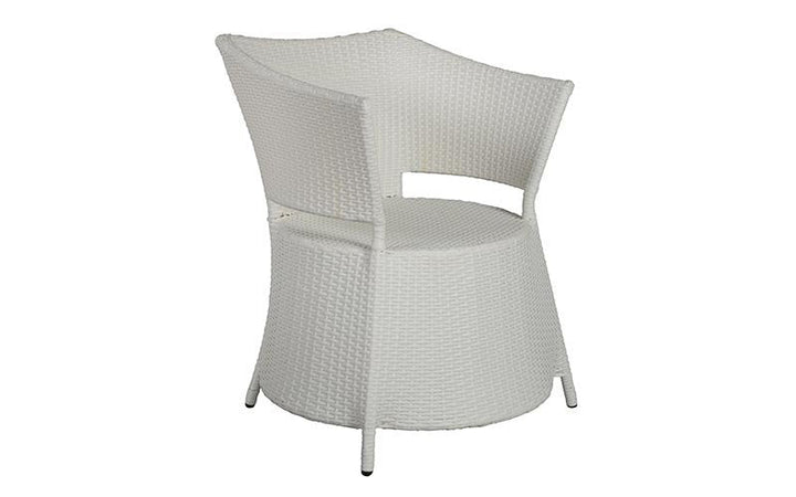 Tubl Outdoor Patio Seating Set 4 Chairs and 1 Table Set (White)