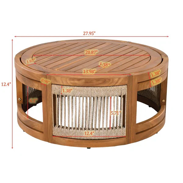 Exano Outdoor Sofa Set 2 Seater, 2 Single seater and 1 Center Table Braided & Rope