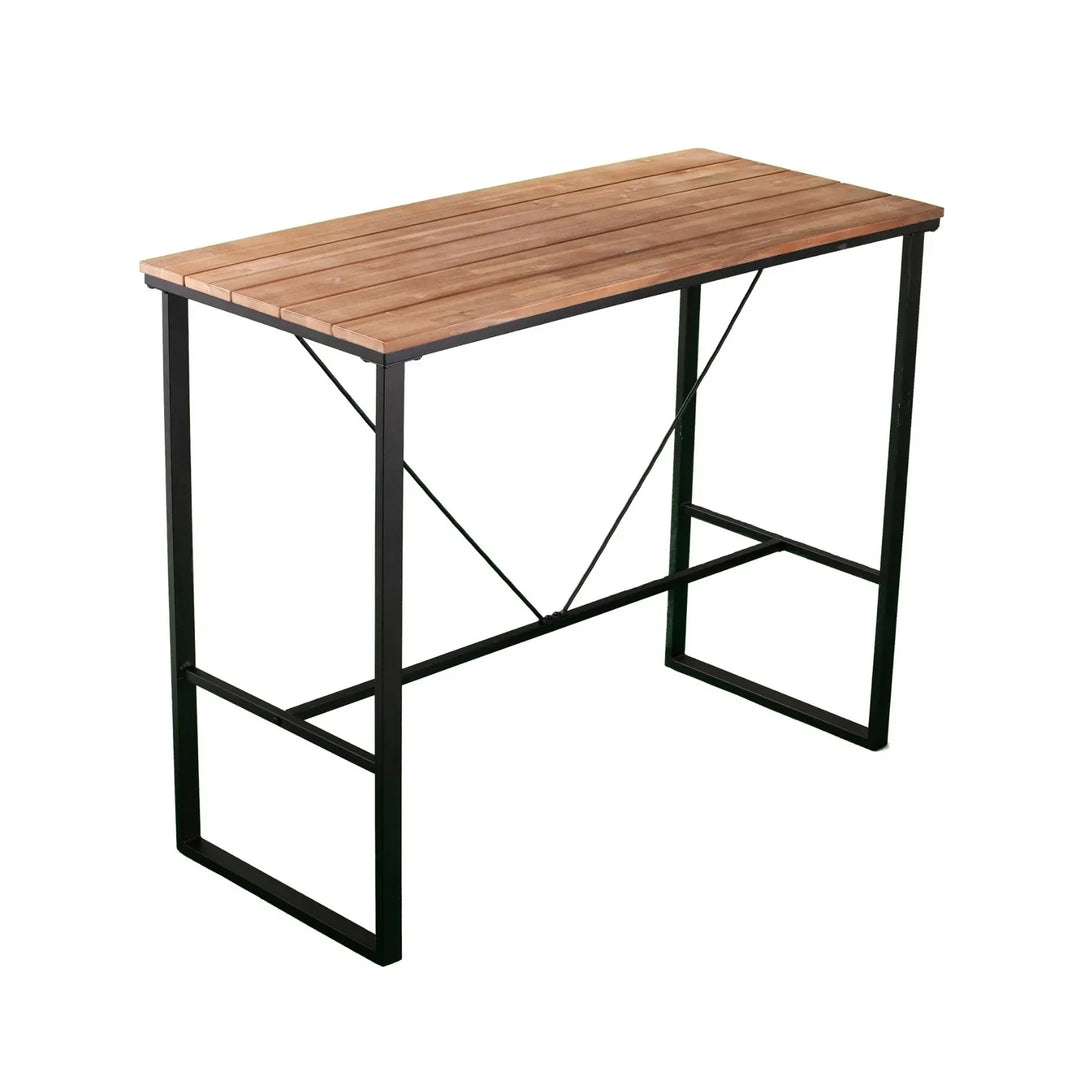 Karima Outdoor Bar Table With Wooden Top
