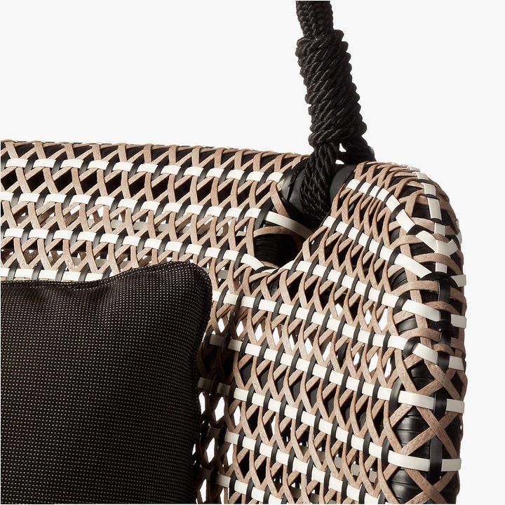 Kivar Double Seater Hanging Swing Without Stand For Balcony , Garden Swing (Brown, Light Brown, White)