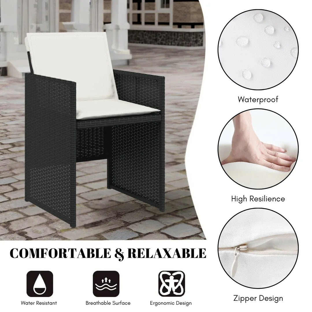 Reagan All Weather Wicker Patio Dinning Table Set