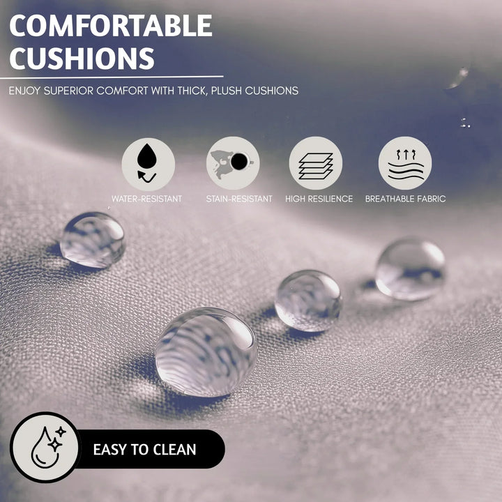 Lumi 2-Piece Outdoor Rope Loveseat Sofa With Ottoman